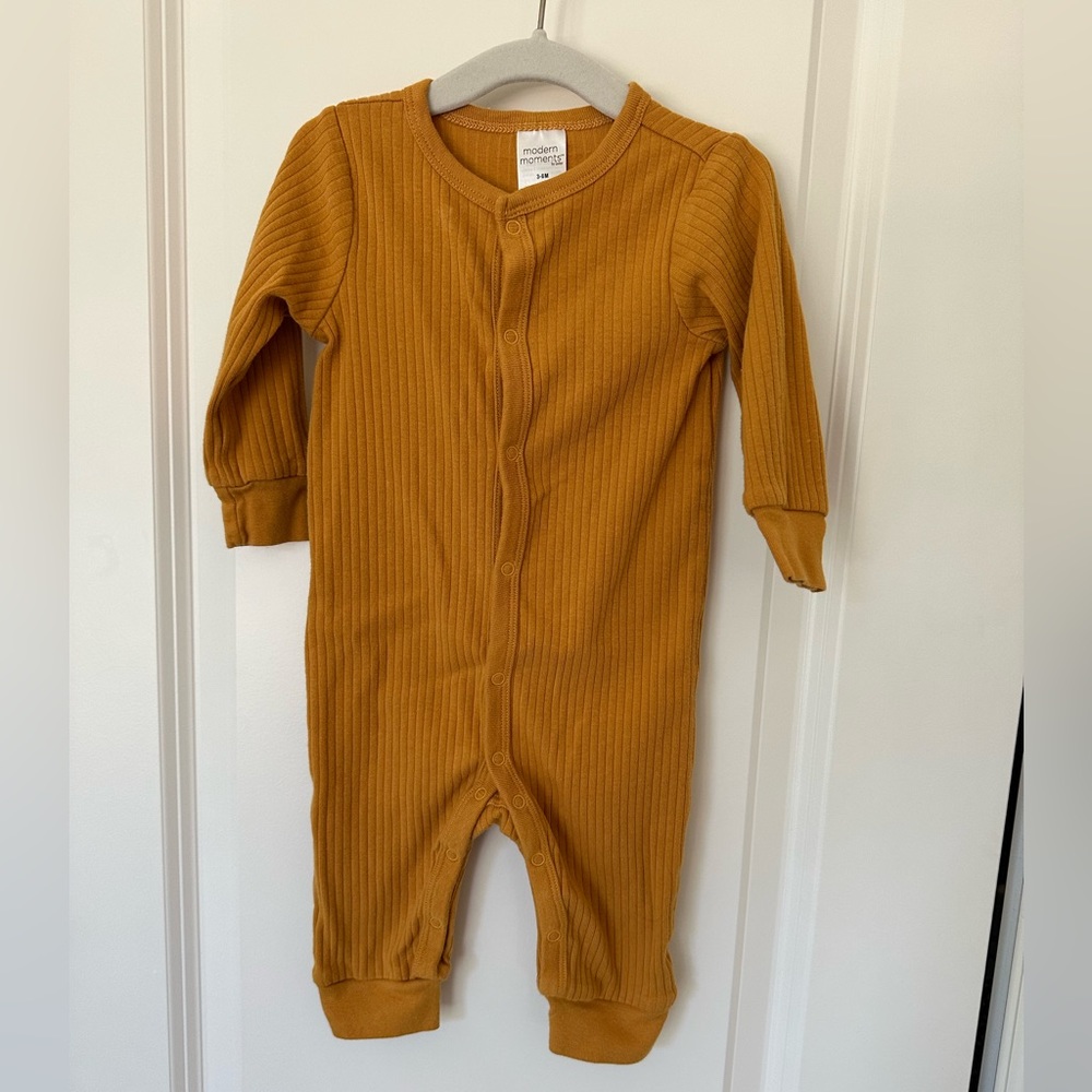 Modern Moments 0-3 months Mustard Yellow Onesie